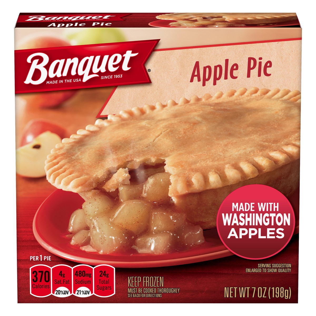 slide 11 of 13, Banquet Apple Pie 7 oz, 7 oz