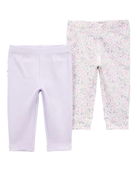 Carter's Baby 2-Pack Floral Pull-On Pants Multi 9M