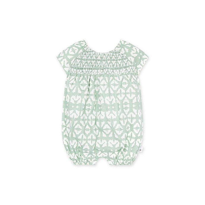 slide 1 of 1, Burt's Bees Baby Green Chevron Bubble Romper, 1 ct