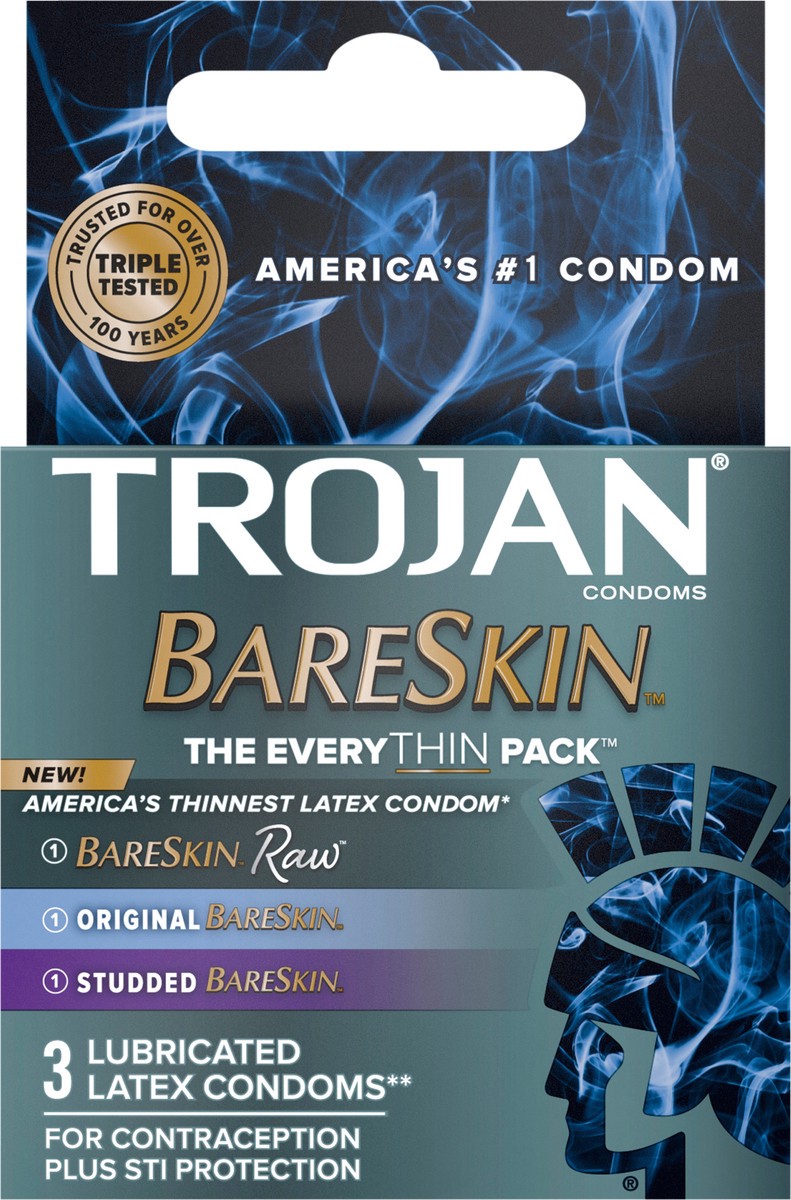 slide 5 of 9, Trojan Condom Bareskin The EveryTHIN Pack 3CT, 3 ct
