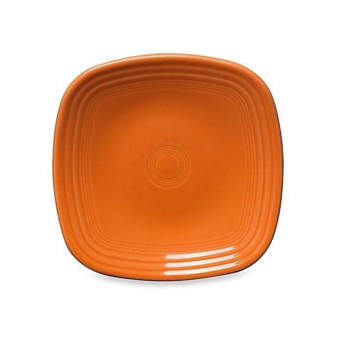 slide 1 of 1, Fiesta Square Salad Plate - Tangerine, 1 ct