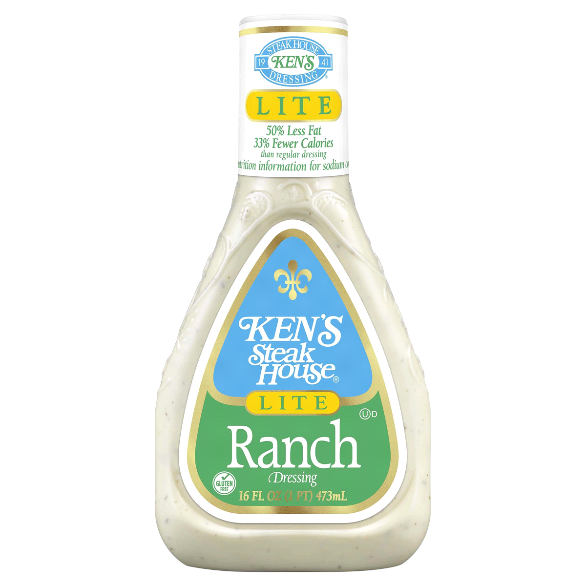 slide 1 of 9, Ken's Steak House Lite Ranch Salad Dressing 16 fl oz, 16 fl oz