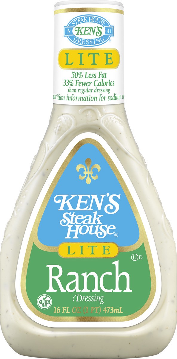 slide 6 of 9, Ken's Steak House Lite Ranch Salad Dressing 16 fl oz, 16 fl oz