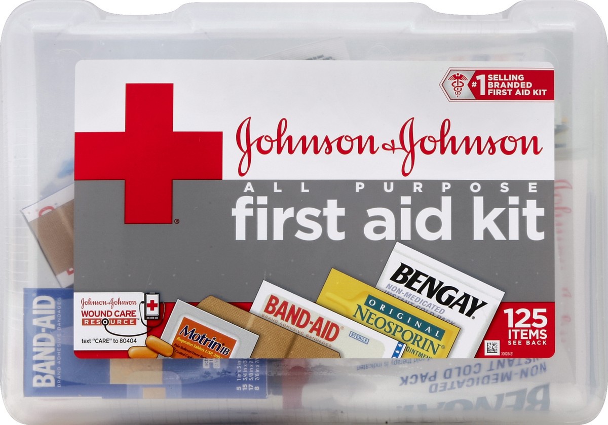 slide 4 of 4, Johnson & Johnson First Aid Kit 1 ea, 1 ct