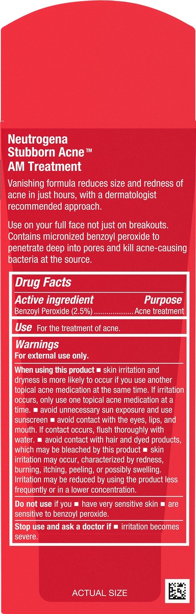 slide 8 of 8, Neutrogena Stubborn Acne Morning Face Treatment with Benzoyl Peroxide - 2.0 oz, 2 oz