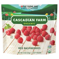 Cascadian Farm Organic Red Raspberries, Non-GMO, Frozen Fruit, 8 oz.