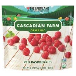 Cascadian Farm Organic Red Raspberries, Non-GMO, Frozen Fruit, 8 oz.