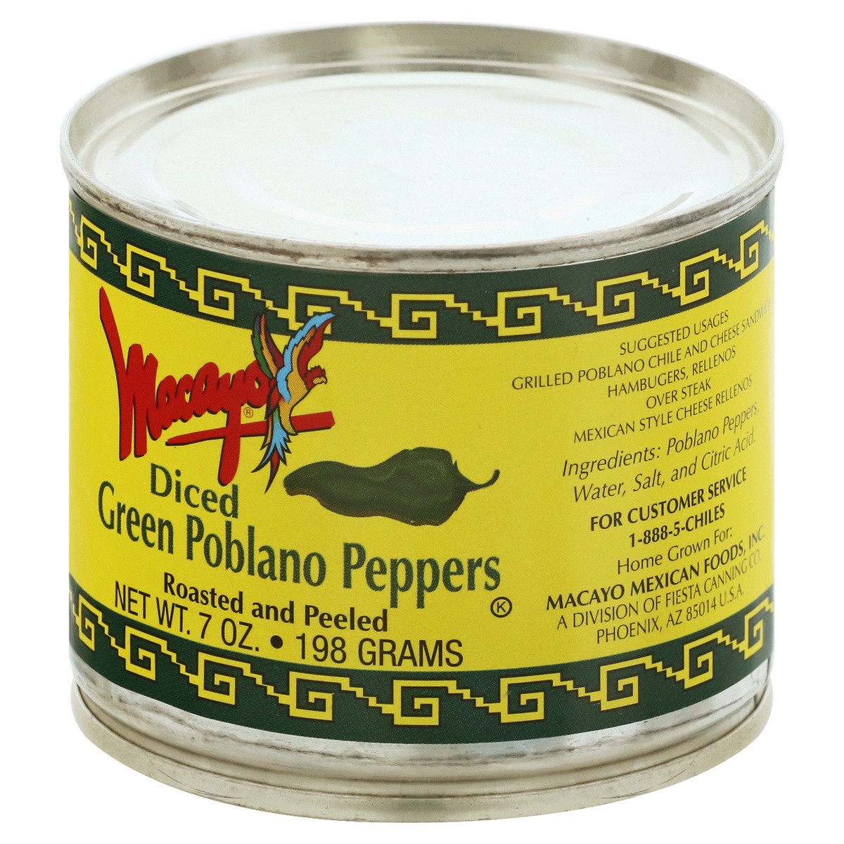 slide 4 of 9, Macayo's Diced Green Poblano Peppers 7 oz, 7 oz