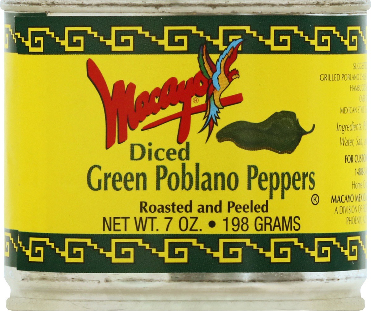 slide 6 of 9, Macayo's Diced Green Poblano Peppers 7 oz, 7 oz