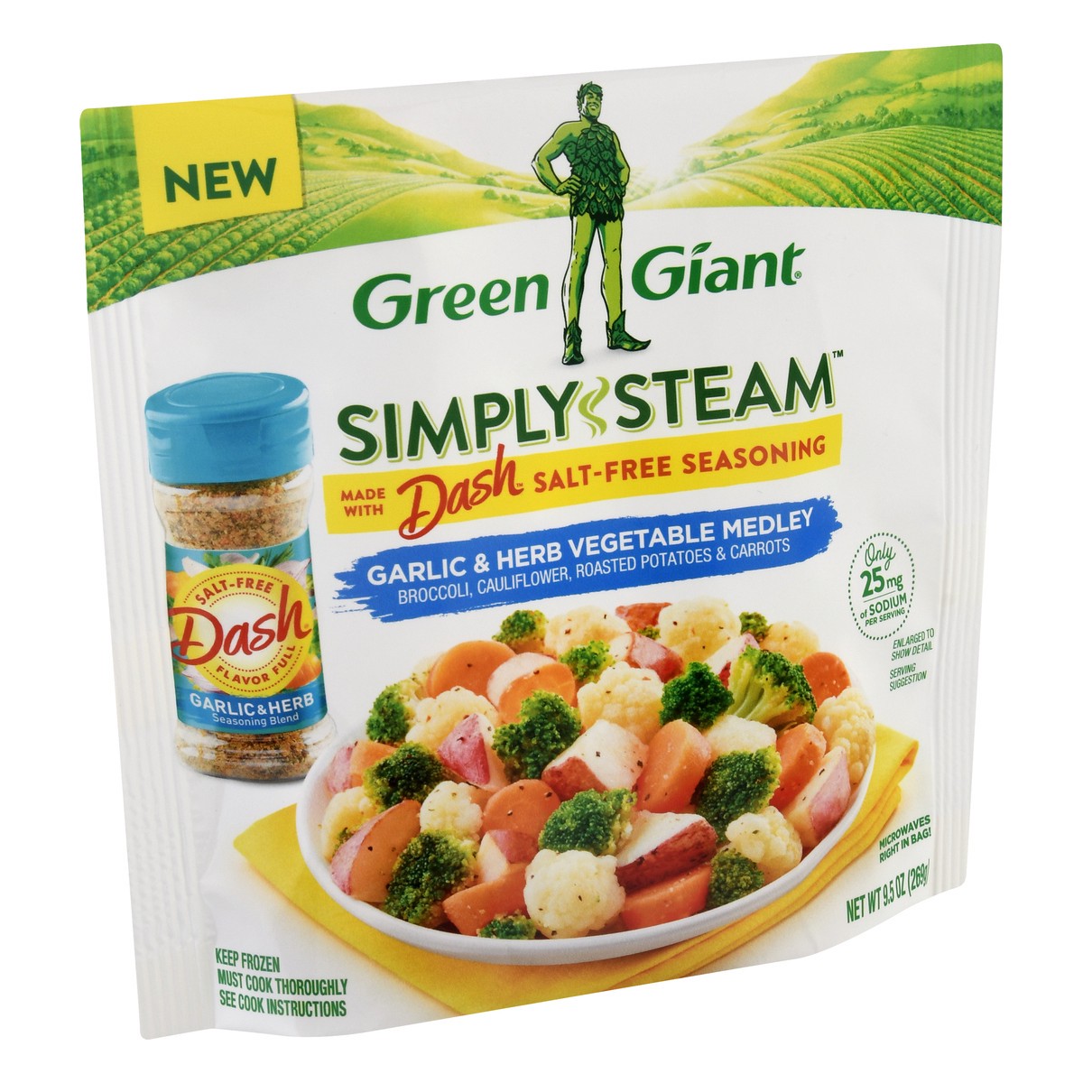 slide 2 of 13, Green Giant Simply Steam Garlic & Herb Vegetable Medley 9.5 oz, 9.5 oz