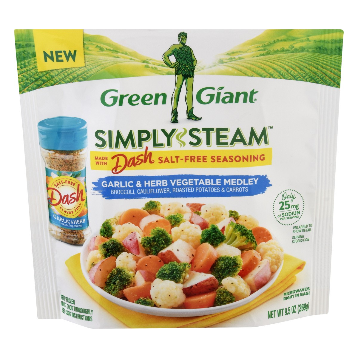 slide 6 of 13, Green Giant Simply Steam Garlic & Herb Vegetable Medley 9.5 oz, 9.5 oz