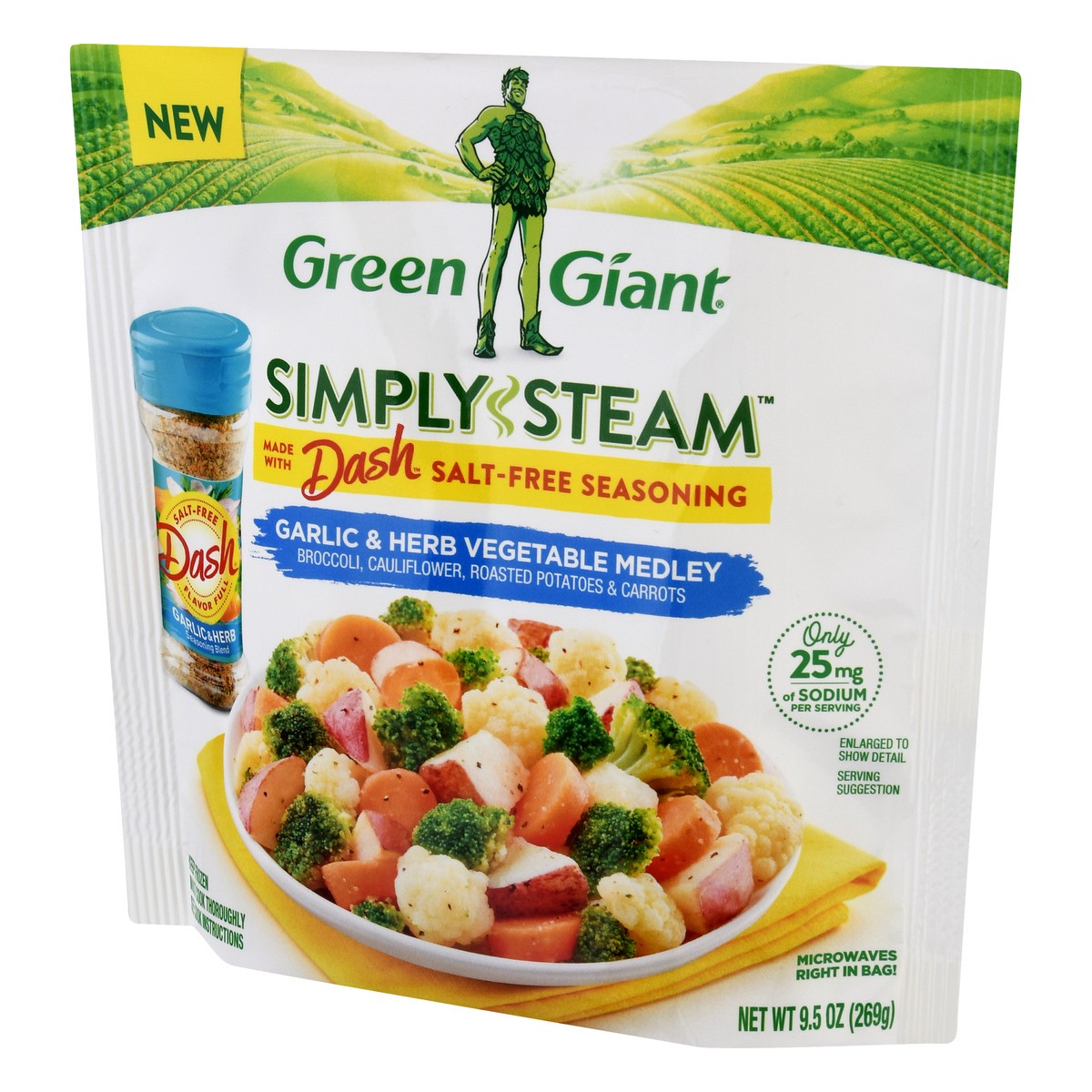 slide 9 of 13, Green Giant Simply Steam Garlic & Herb Vegetable Medley 9.5 oz, 9.5 oz