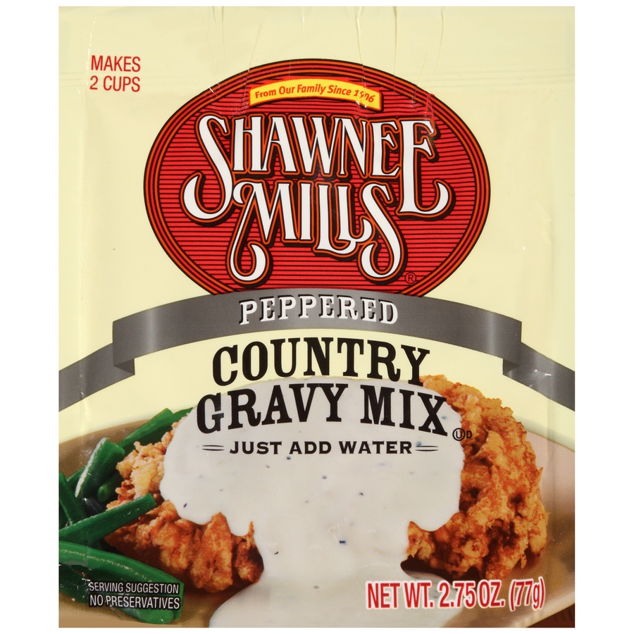 slide 1 of 1, Shawnee Mills Peppered Country Gravy Mix, 2.75 oz