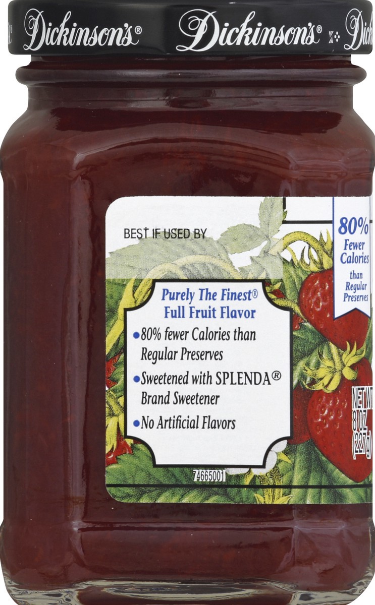 slide 2 of 3, Dickinson's Sugar Free Strawberry Preserves, 8-Ounce, 8 oz