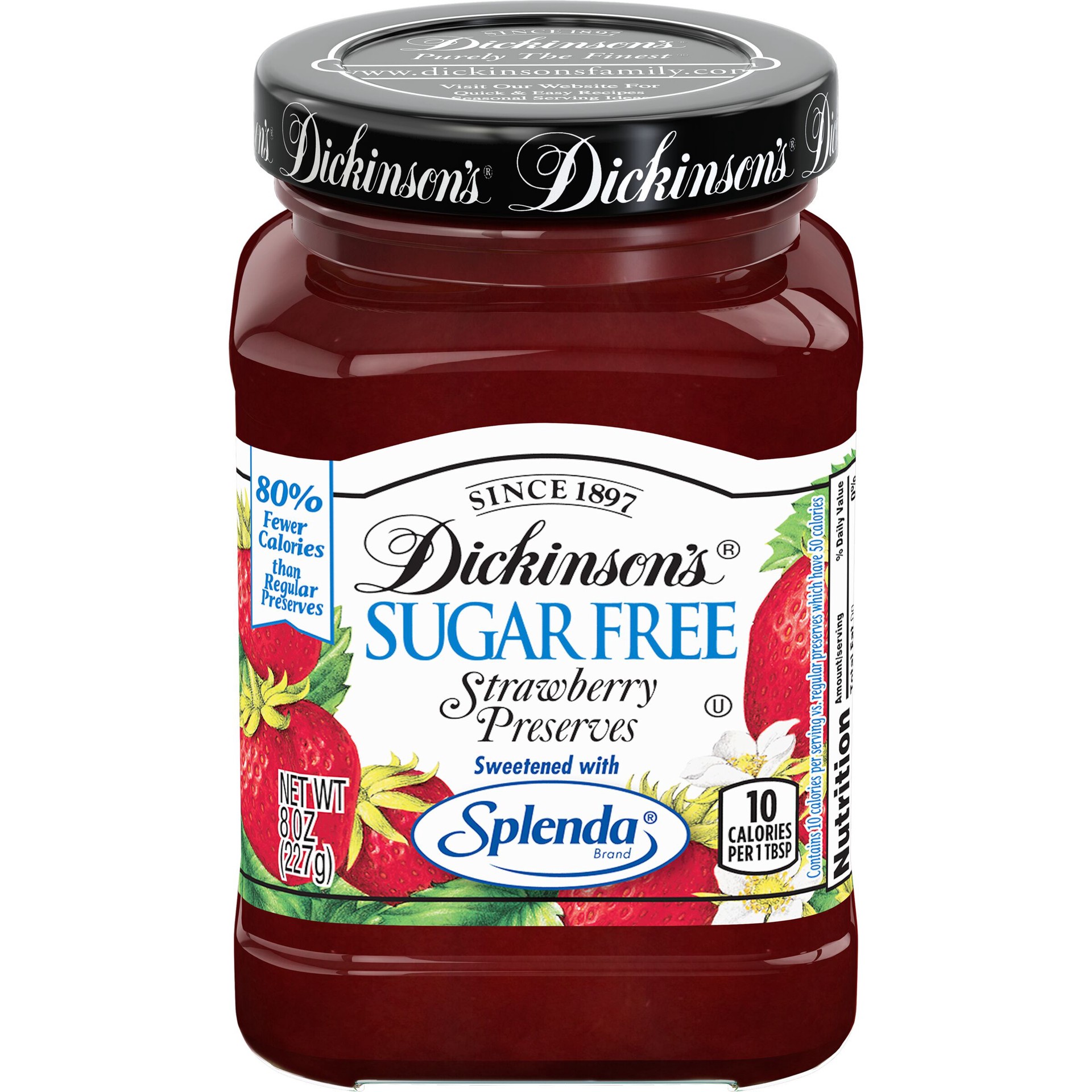 slide 1 of 3, Dickinson's Sugar Free Strawberry Preserves, 8-Ounce, 8 oz