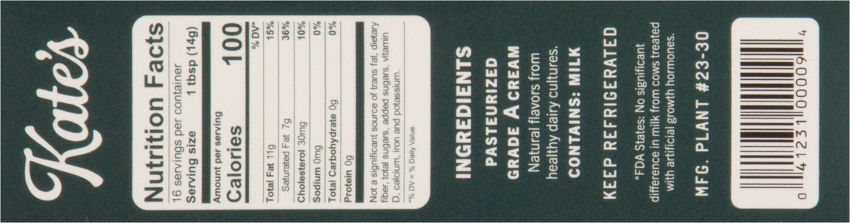 slide 9 of 13, Kate's Unsalted Homemade Butter, 8 oz