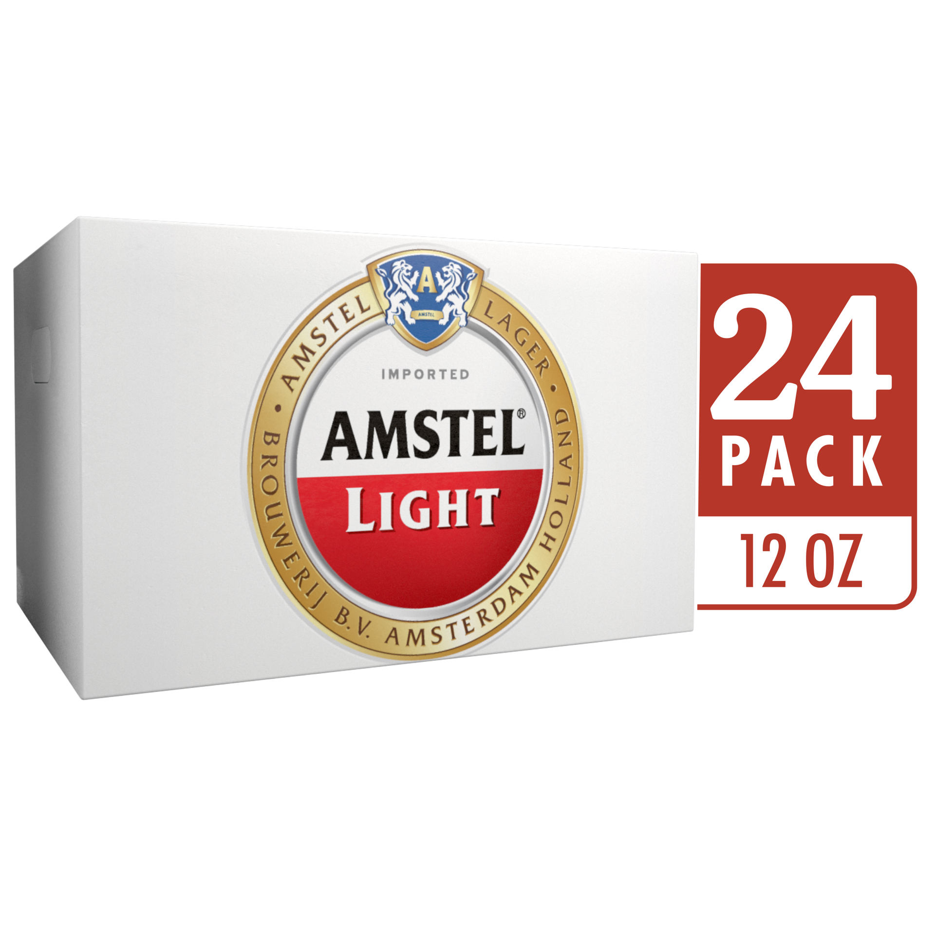 slide 2 of 3, Amstel Light Lager Beer, 24 Pack, 12 fl oz Bottles, 12 oz