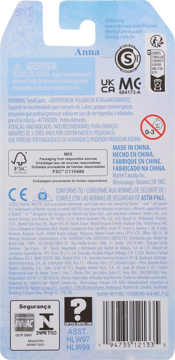 slide 8 of 9, Mattel Disney Princess Frozen Anna Doll, 1 ct