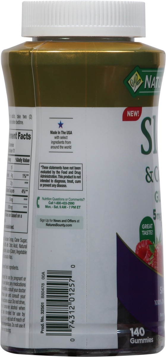 slide 3 of 9, Nature's Bounty Nature''s Bounty Sleep + Collagen Gummies, 5mg Melatonin, Sleep Aid, Berry Flavor, 140 Gummies, 140 ea