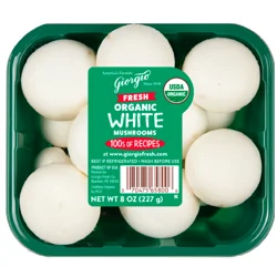 Giorgio Whole Organic Fresh White Mushrooms