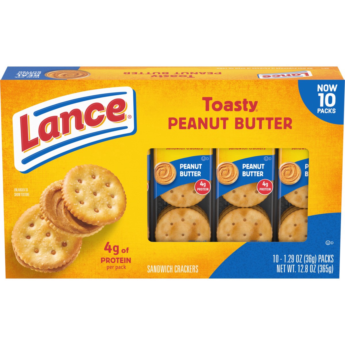 slide 10 of 13, Lance Toasty Peanut Butter Sandwich Crackers, 12.800 oz