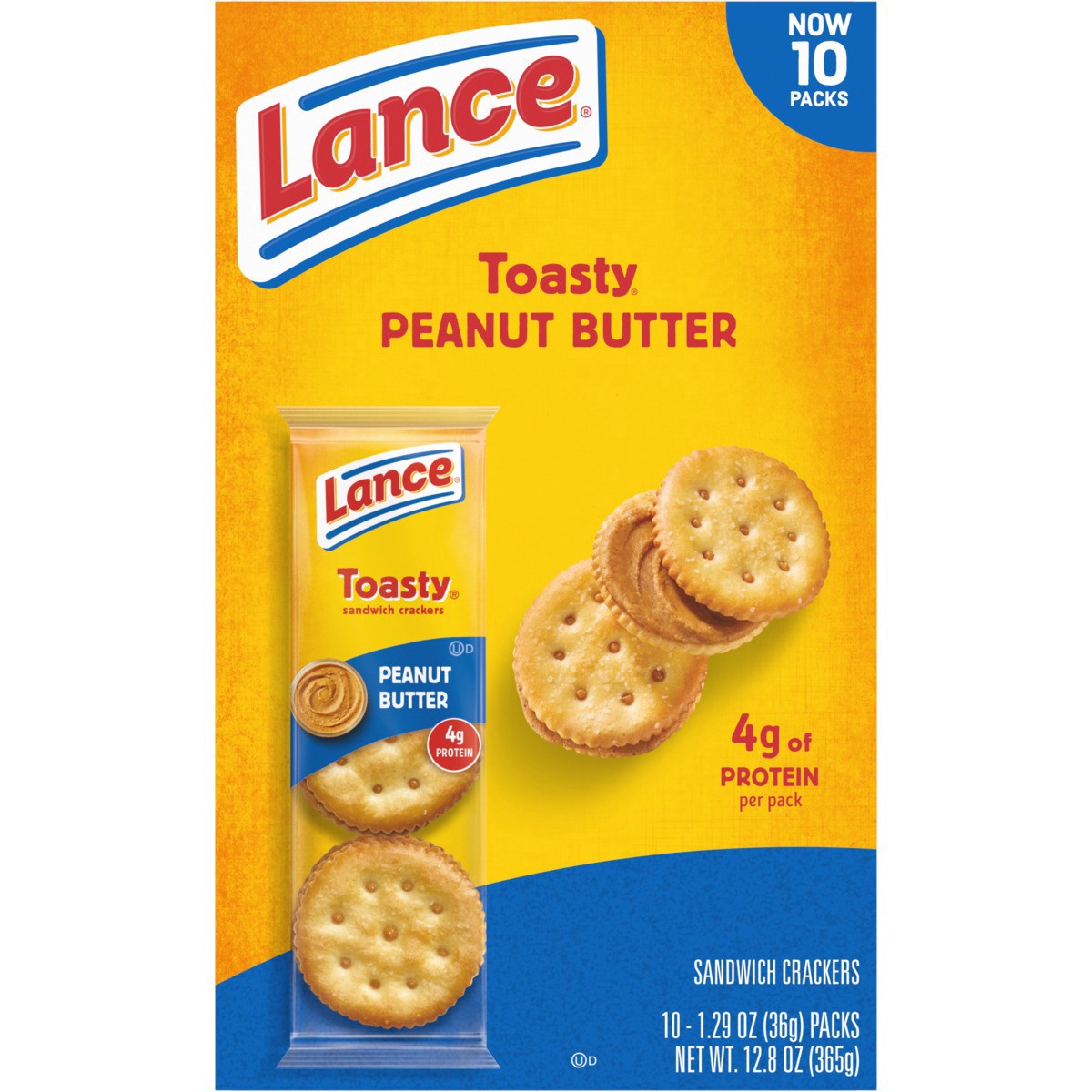 slide 3 of 13, Lance Toasty Peanut Butter Sandwich Crackers, 12.800 oz