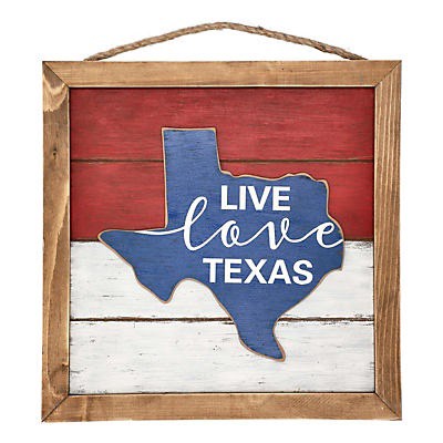 slide 1 of 1, Haven & Key Live Love Texas Wooden Wall Decoration, 1 ct