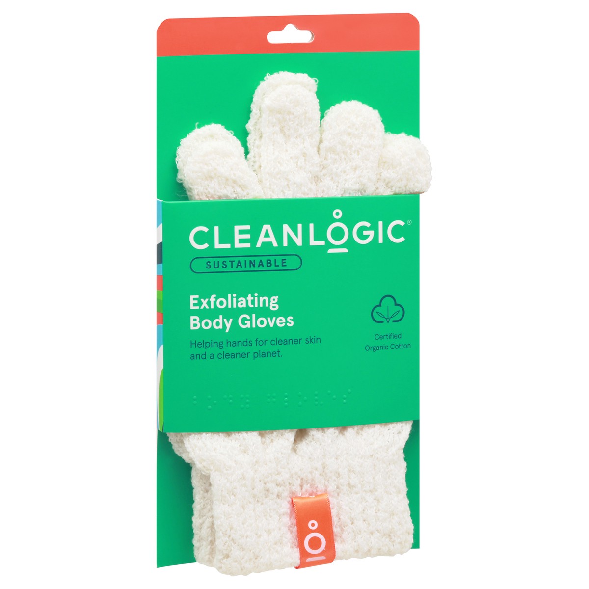 slide 9 of 12, cleanlogic Exfoliating Body Gloves 1 ea, 1 ct