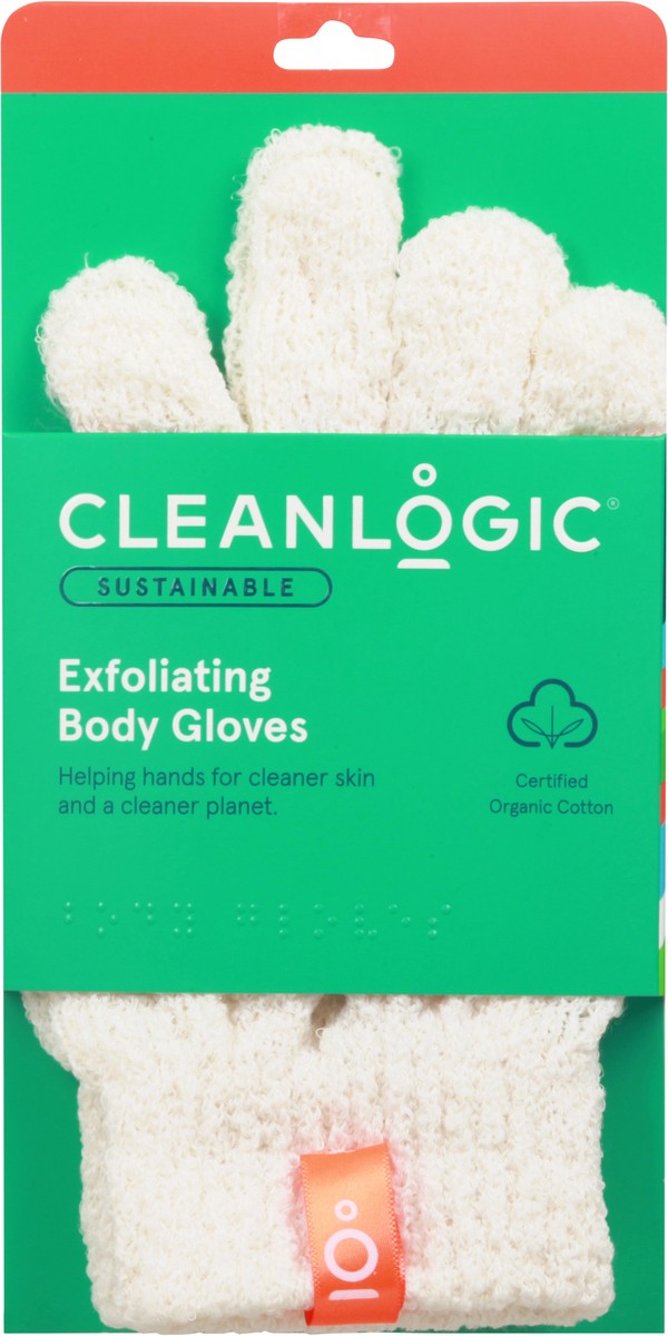 slide 11 of 12, cleanlogic Exfoliating Body Gloves 1 ea, 1 ct