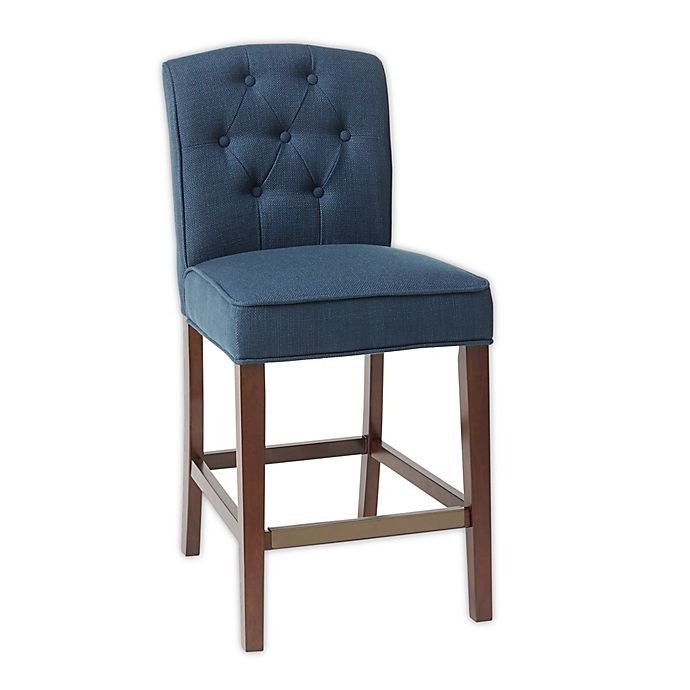 slide 1 of 4, Marian Madison Park Tufted Counter Stool - Navy, 1 ct