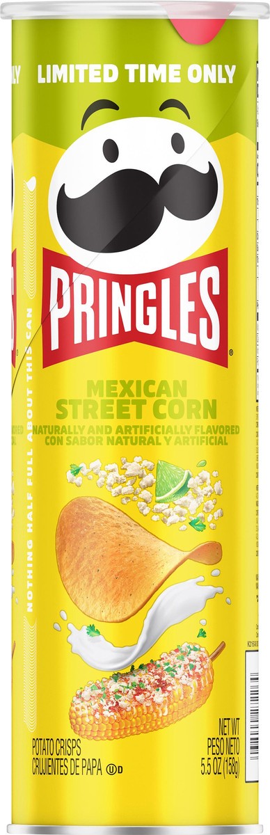 slide 7 of 10, Pringles Potato Crisps Chips, Elote Mexican Street Corn, 5.5 oz, 5.5 oz
