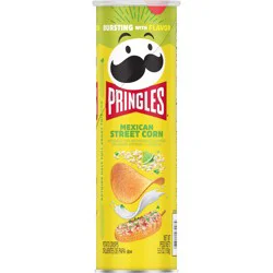 Pringles Potato Crisps Chips, Lunch Snacks, On-the-Go Snacks, Mexican Street Corn, 5.5oz Can, 1 Can