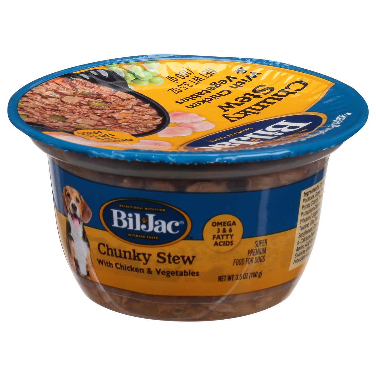 slide 8 of 9, Bil-Jac Super Premium Chunky Stew with Chicken & Vegetables Food for Dogs 3.5 oz, 3.50 oz