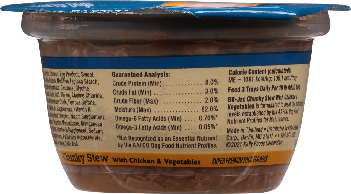 slide 3 of 9, Bil-Jac Super Premium Chunky Stew with Chicken & Vegetables Food for Dogs 3.5 oz, 3.50 oz
