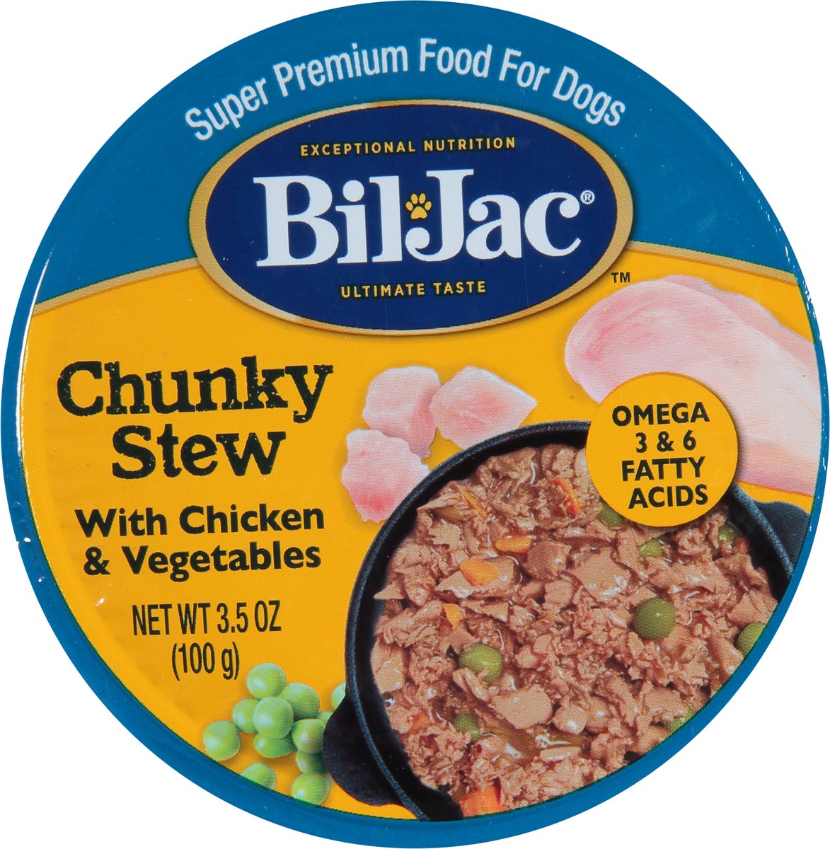 slide 5 of 9, Bil-Jac Super Premium Chunky Stew with Chicken & Vegetables Food for Dogs 3.5 oz, 3.50 oz