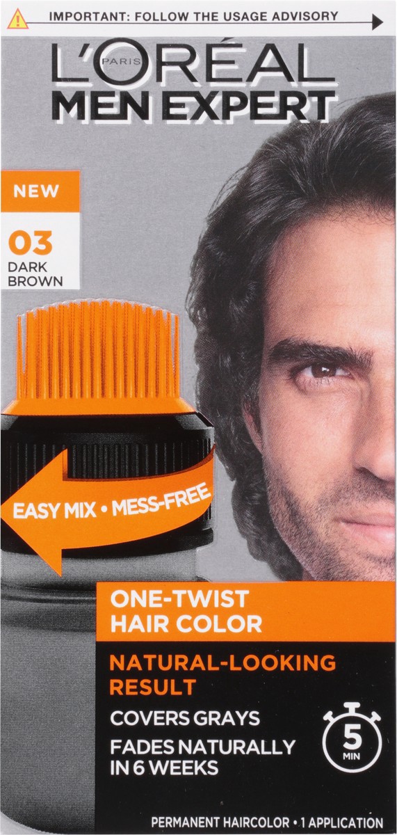 slide 2 of 9, L'Oréal Men Haircolor Dark Brown, 1 ct