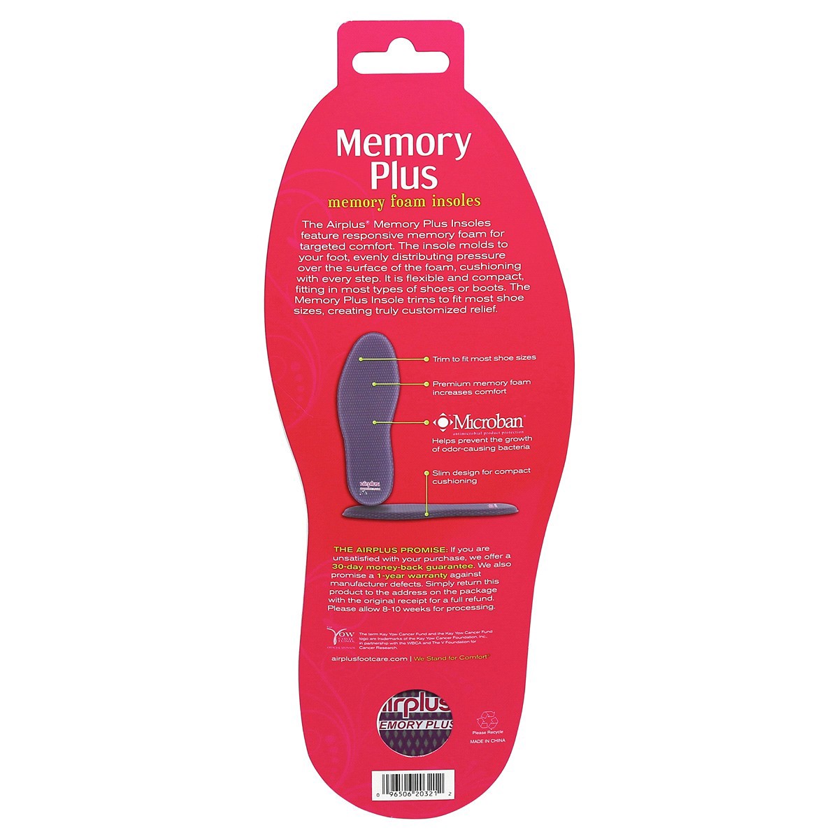 slide 2 of 2, Airplus Women's Memory Plus Insoles, 1 ct