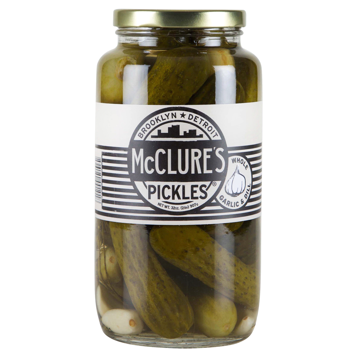 slide 1 of 1, McClure's Garlic Dill Whole Pickles, 32 oz