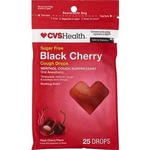 slide 1 of 1, CVS Health Cough Drops Sugar Free Black Cherry, 25 ct