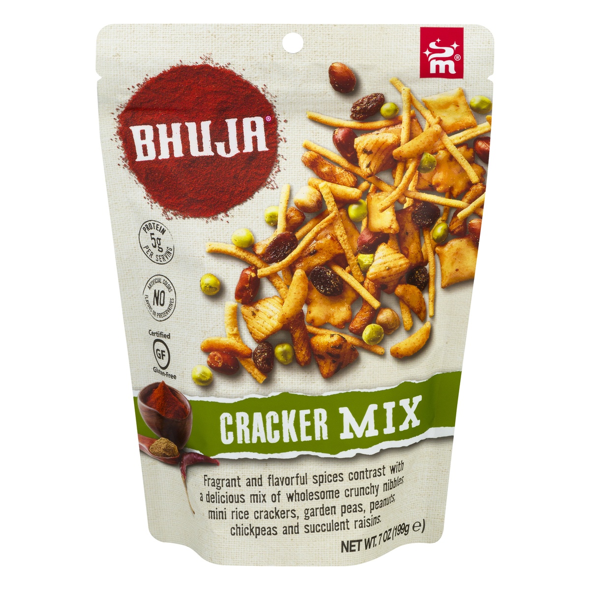 slide 1 of 1, BHUJA Cracker Mix, 7 oz