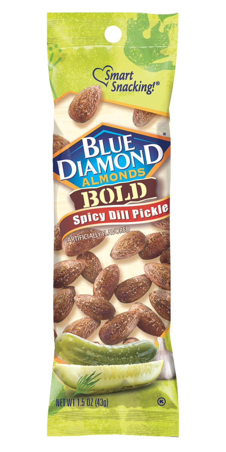 slide 1 of 1, Blue Diamond Bold Spicy Dill Pickle Almonds 1.5 oz, 1.5 oz