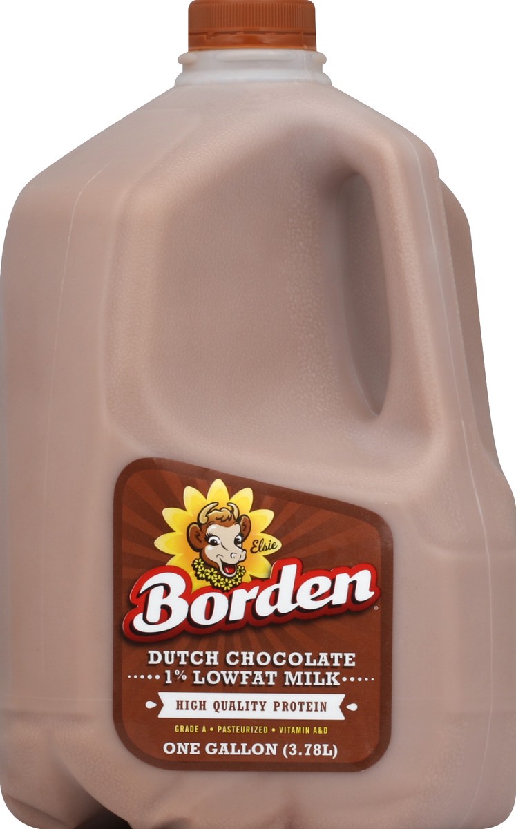 slide 1 of 4, Borden 1% Chocolate - 128 oz, 128 oz