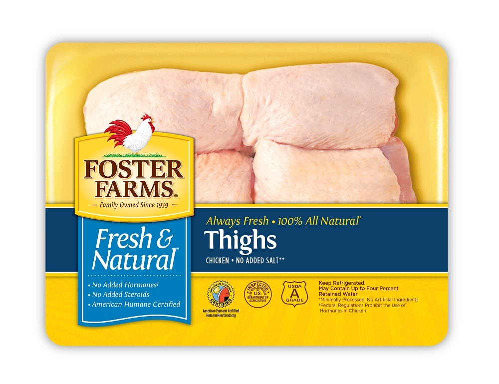 slide 1 of 1, Foster Farms Chicken Thighs, per lb