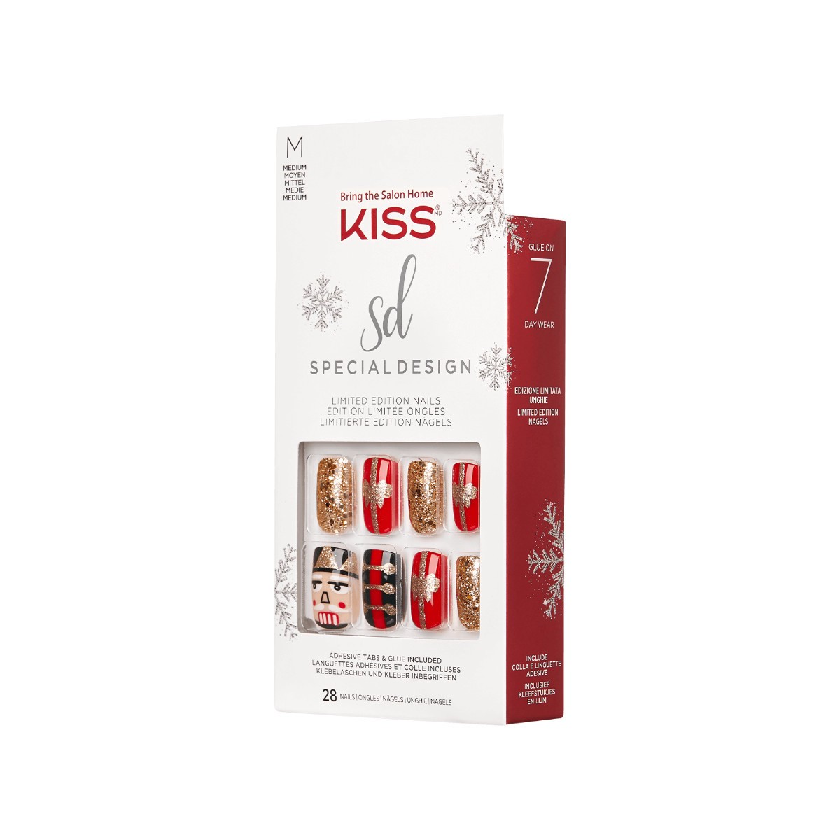 slide 1 of 5, KISS Special Design Holiday Limited Edition Fake Nails, Candle and Blanket, 28 Count, 1 ct