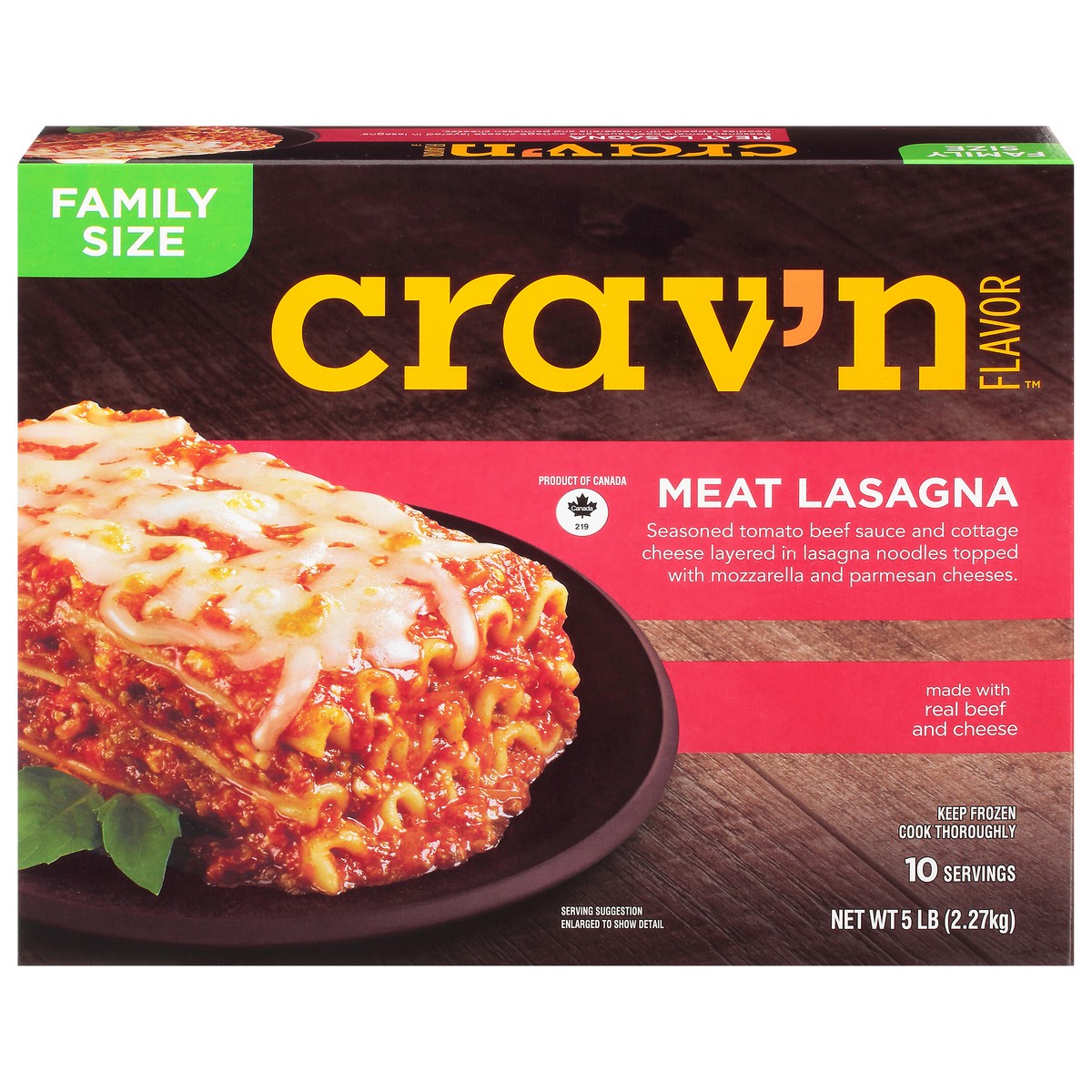 slide 1 of 11, Crav'n Flavor Crav'N Meat Lasagna, 5 lb