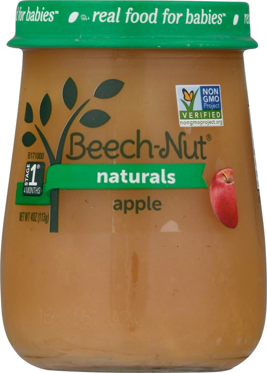 slide 6 of 9, Beech-Nut Naturals Stage 1 Baby Food, Apple, 4 oz Jar, 4 oz