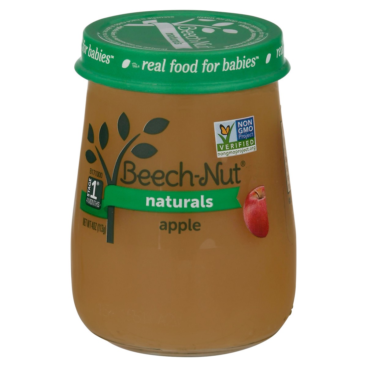 slide 1 of 9, Beech-Nut Naturals Stage 1 Baby Food, Apple, 4 oz Jar, 4 oz