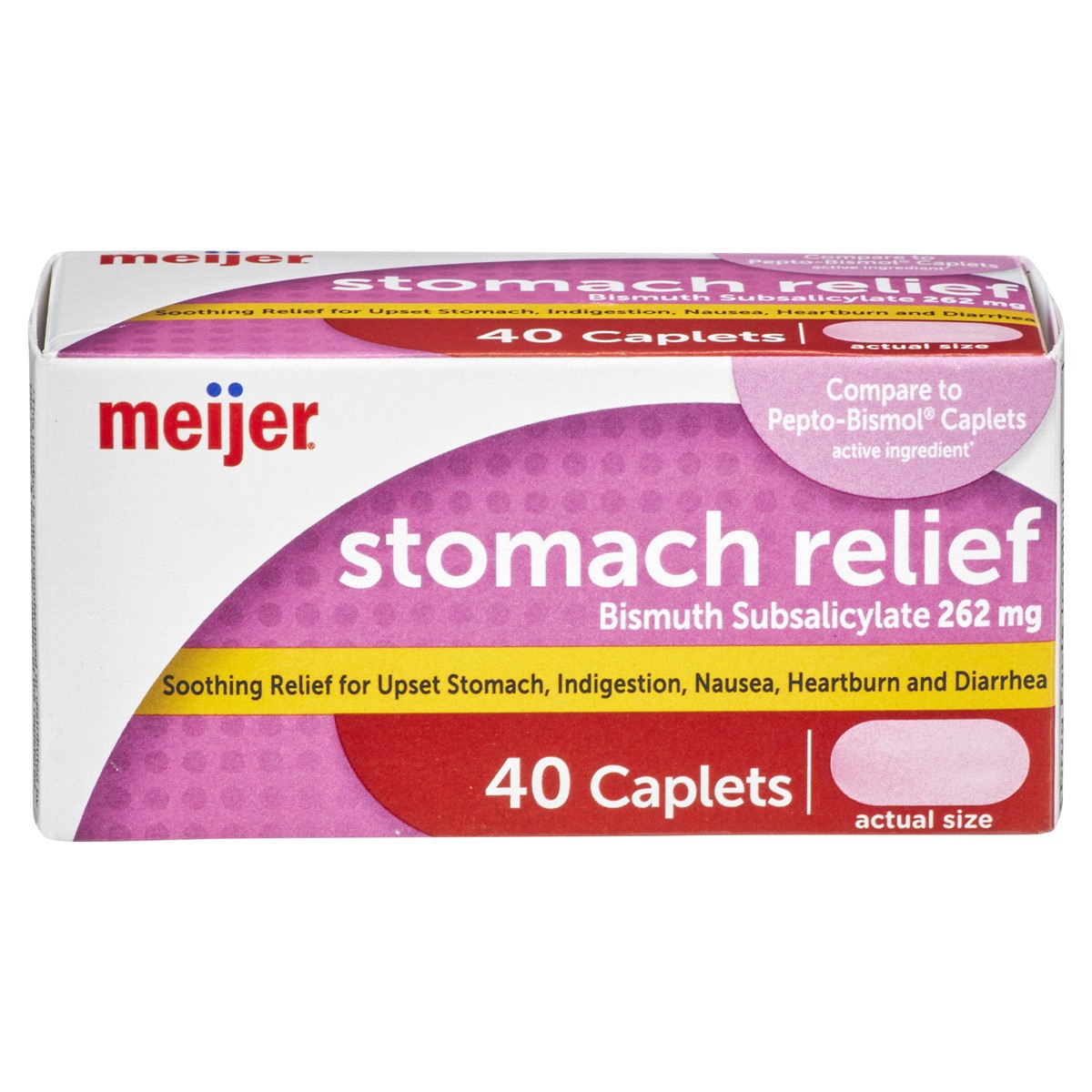 slide 1 of 29, Stomach Relief Caplets, 40 ct