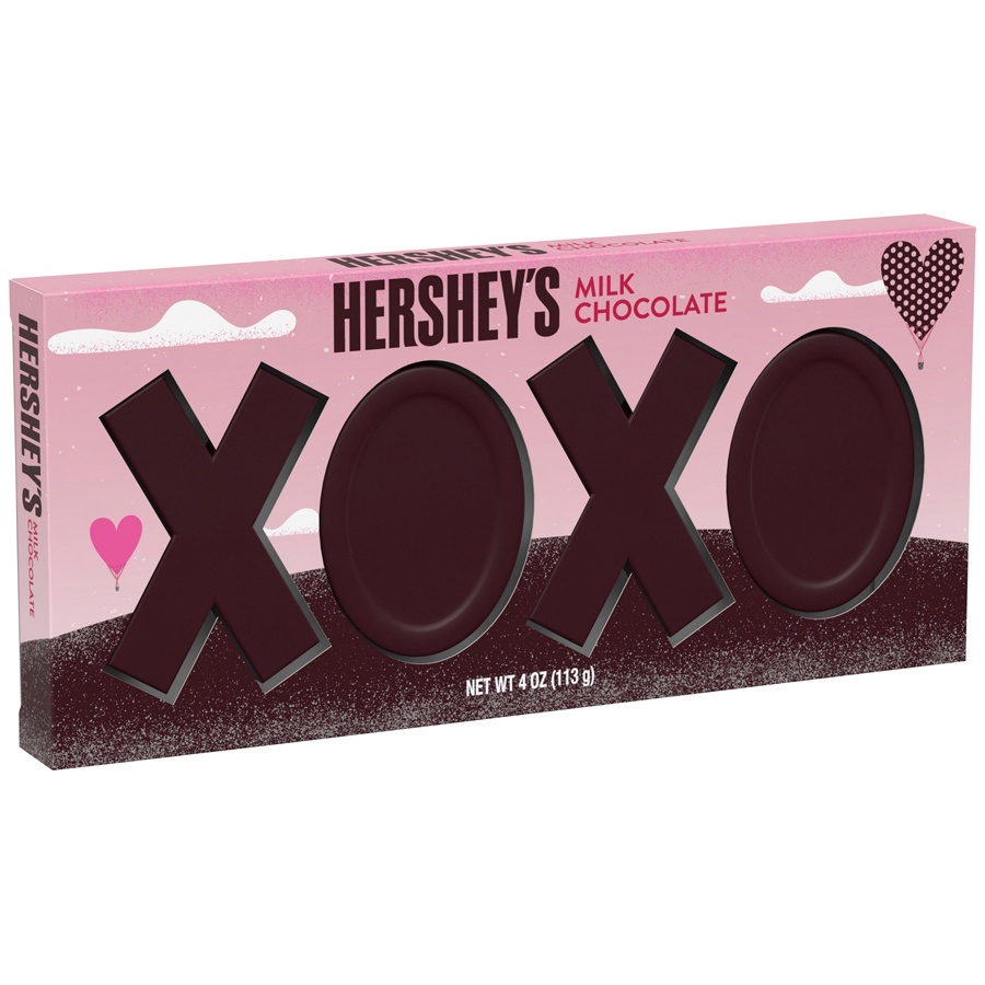 slide 1 of 1, Hersheys Valentines Milk Chocolate Xoxo Bar 4 Oz, 4 oz
