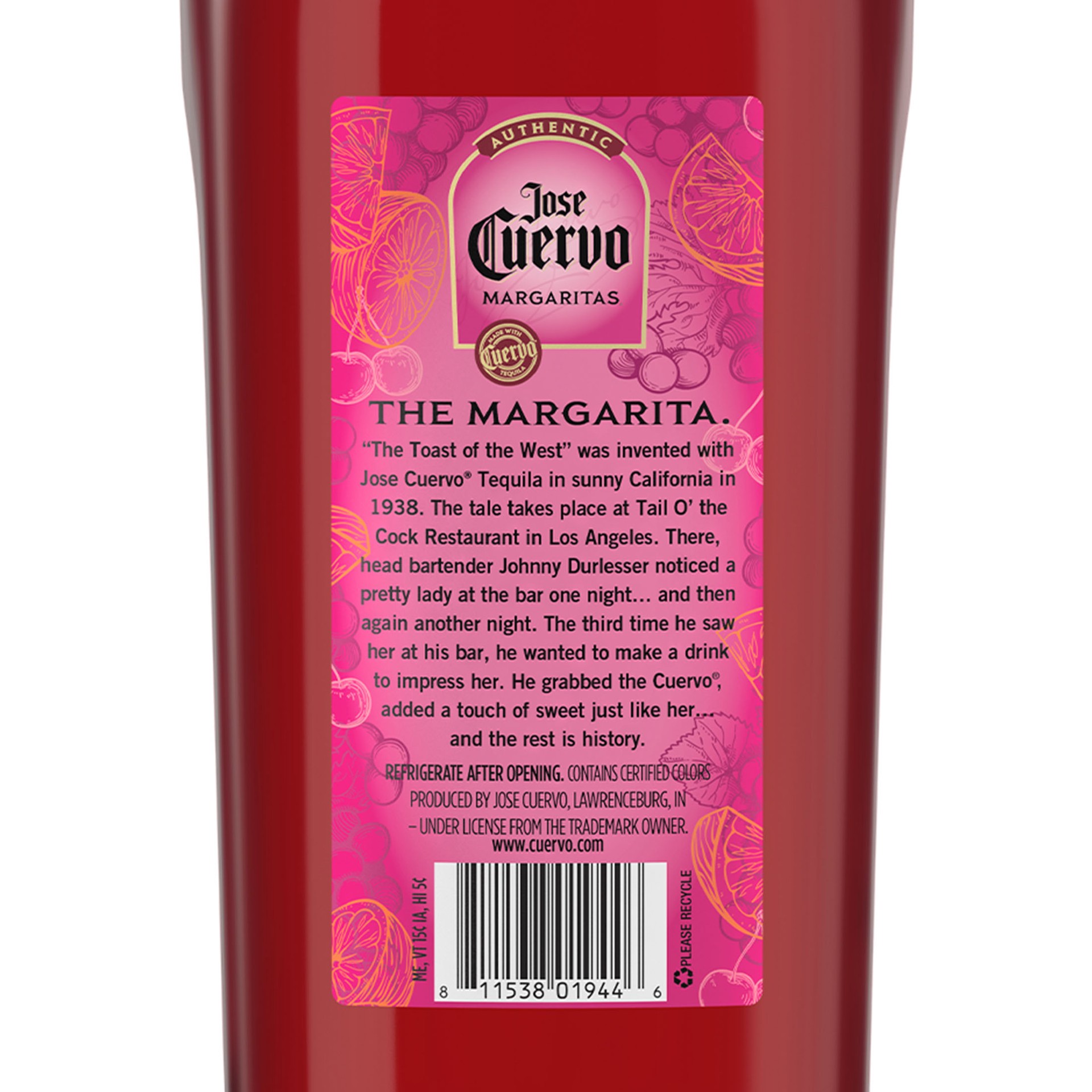 slide 5 of 5, Jose Cuervo Authentic Margarita Red Sangria Ready to Drink Cocktail - 1.75 L, 1.75 liter